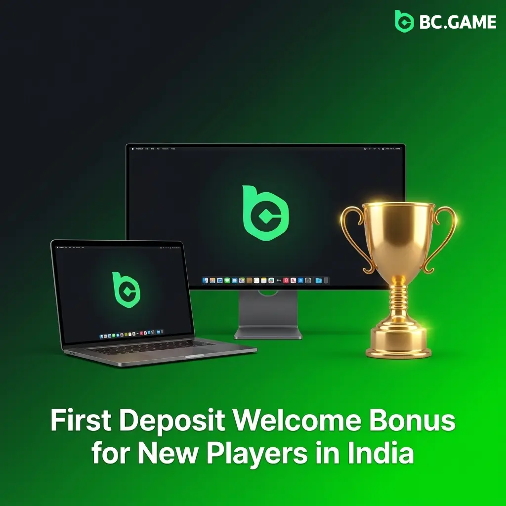 BC Game India first deposit welcome bonus 180% up to 20,000 BCD for new players with INR 100 minimum deposit