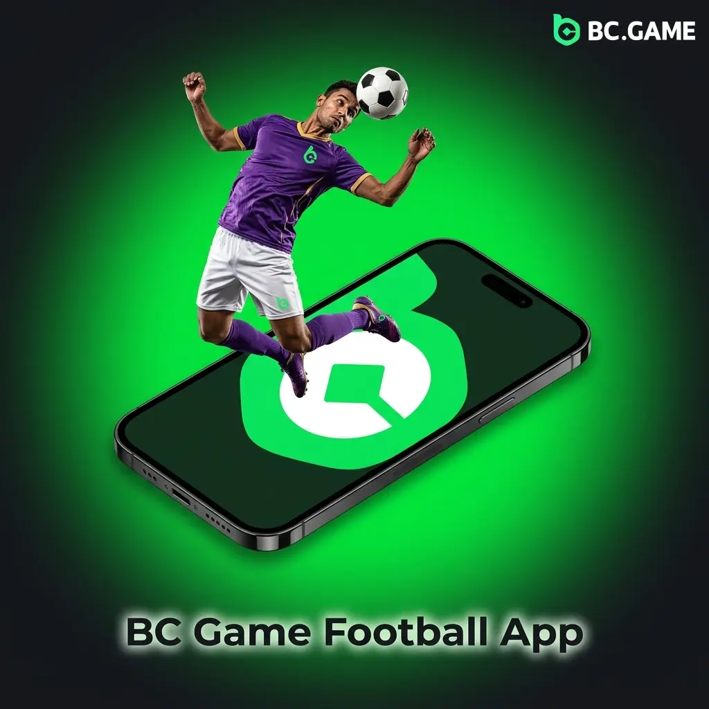 BC Game football betting mobile app interface for Android and iOS with live betting and in-play odds access