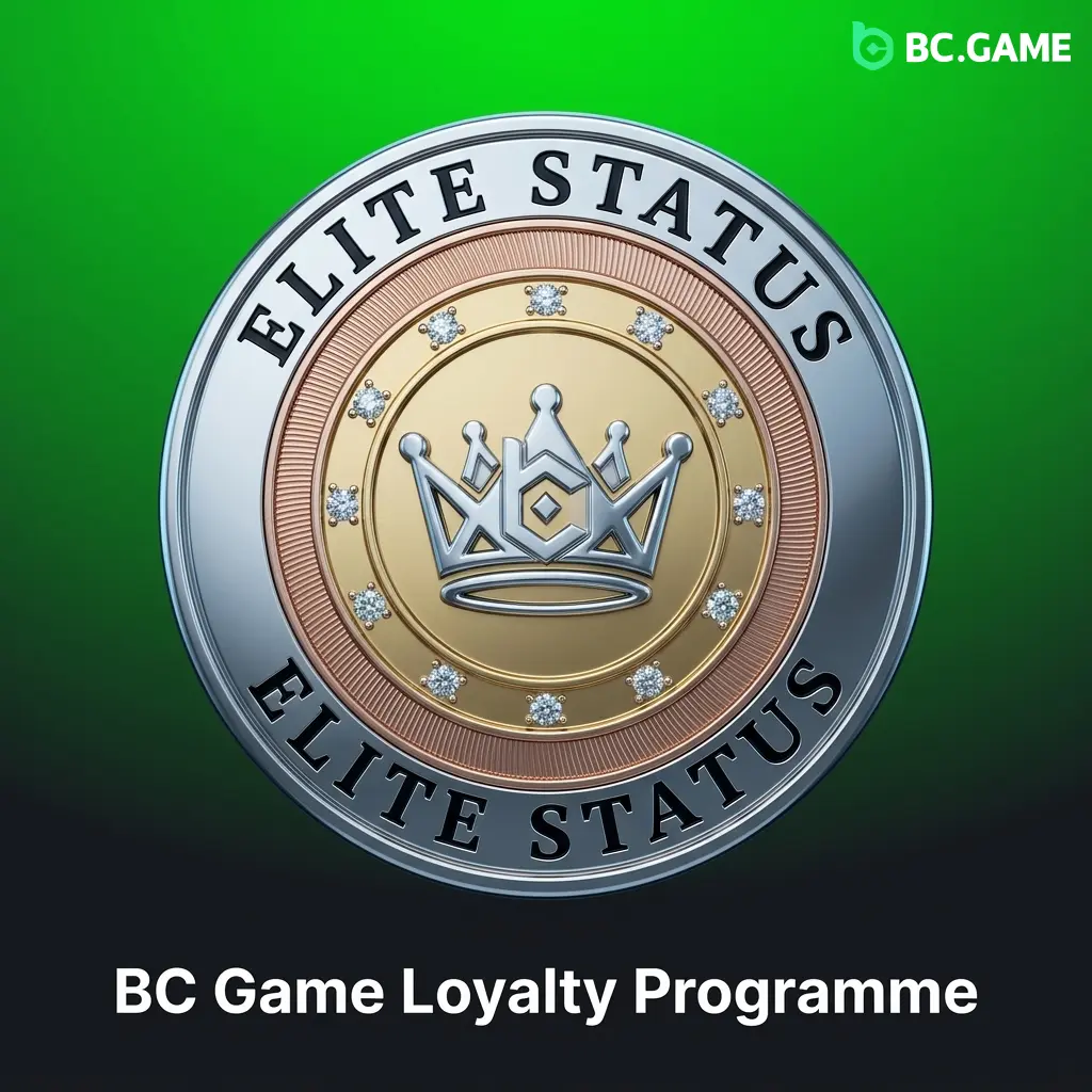 BC Game VIP loyalty programme tiers showing cashback rates from Bronze to Diamond with rewards and benefits
