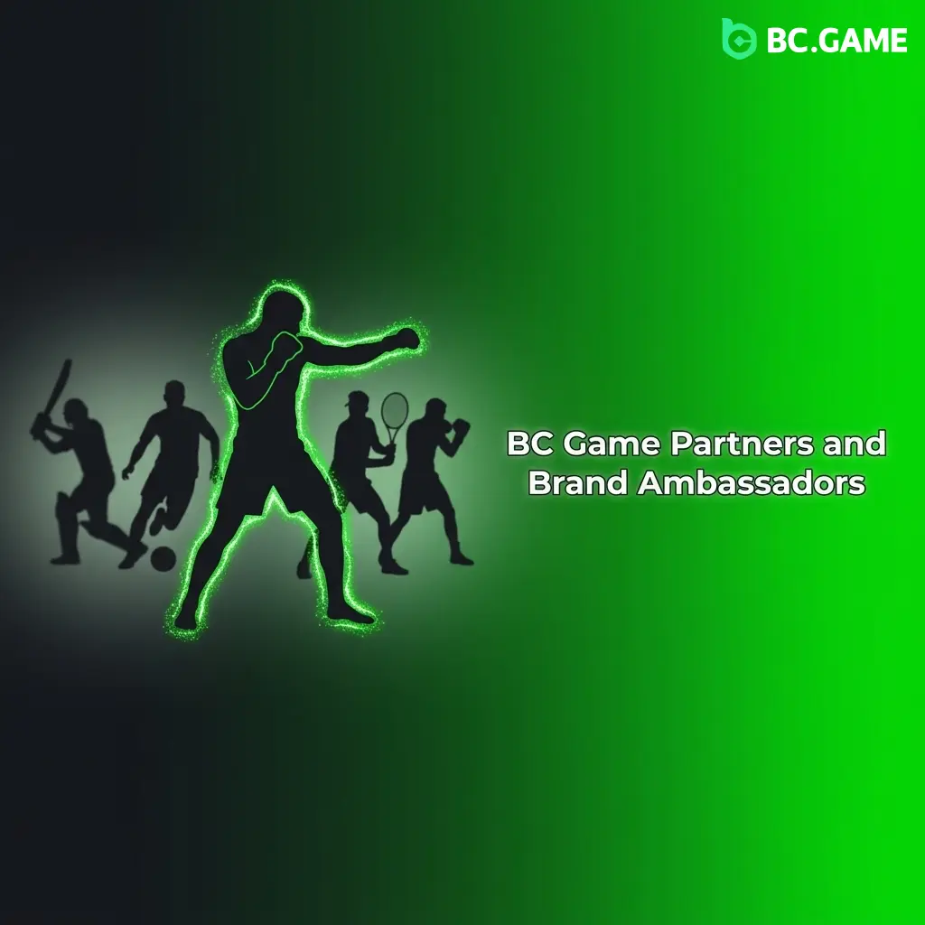 BC Game partners including Neymar Jr., UFC, Aston Martin F1 team, and affiliate network ambassadors