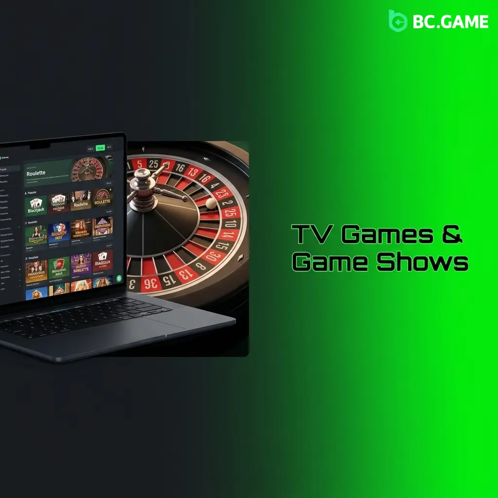 Live TV game shows at BC Game including Crazy Time, Monopoly Live, and Dream Catcher by Evolution Gaming
