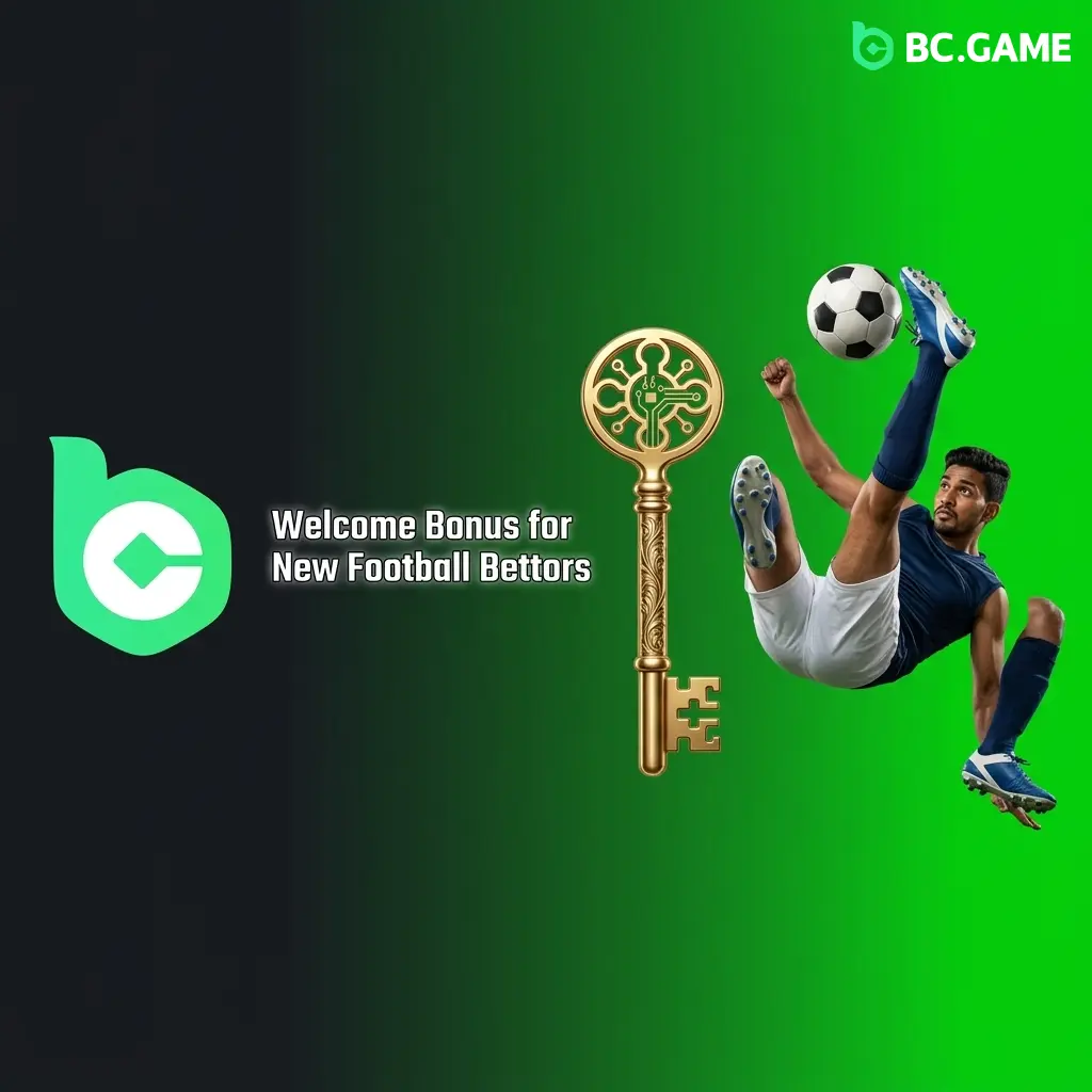 BC Game 180% welcome bonus up to 20,000 BCD for new football bettors on pre-match and live markets