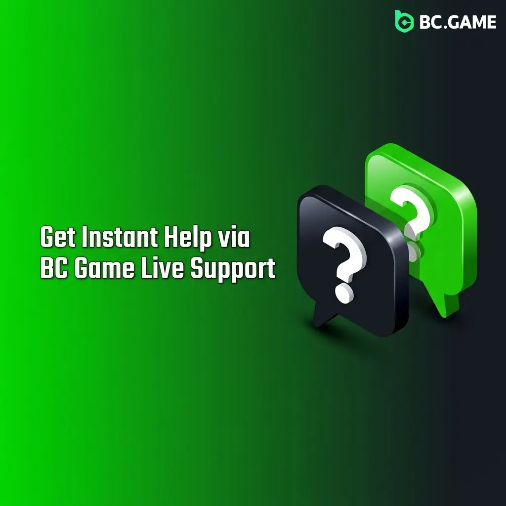 BC Game live chat support icon in website corner for instant help with account, deposits, and bonuses