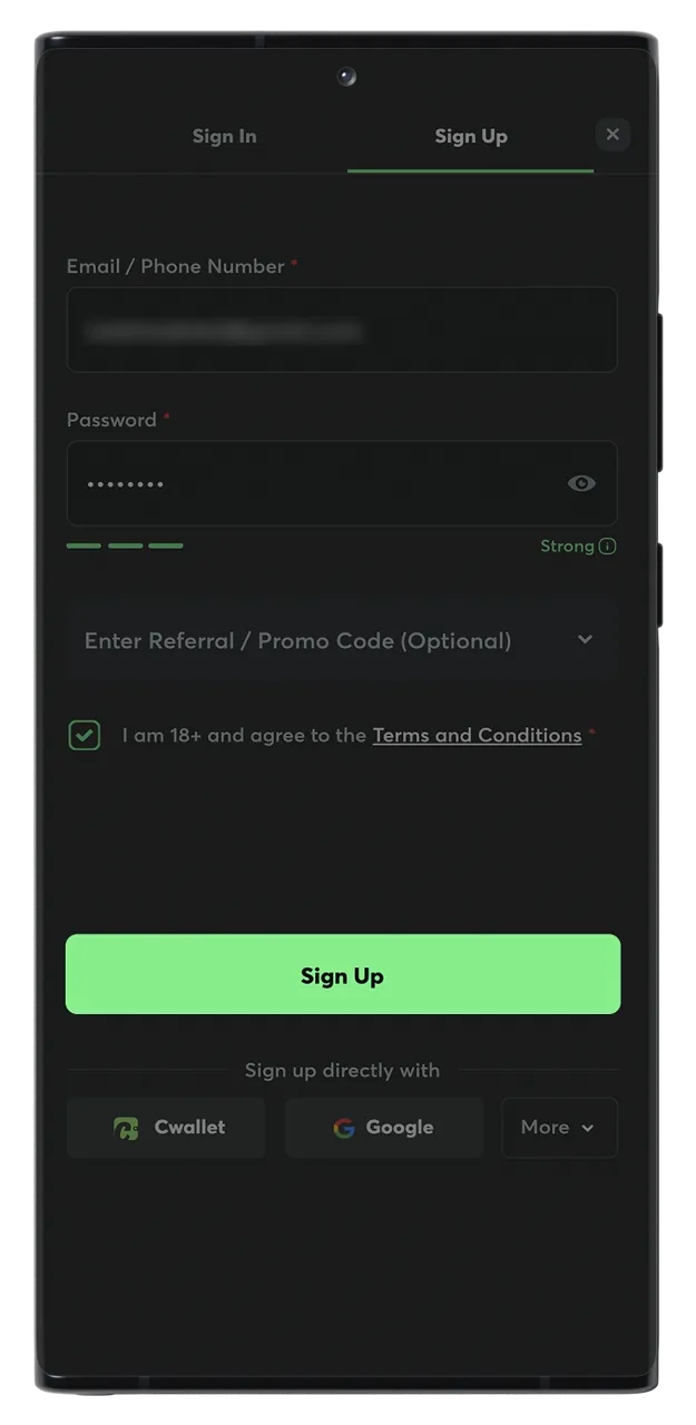 Complete the account registration process on the BC Game website and explore its features.
