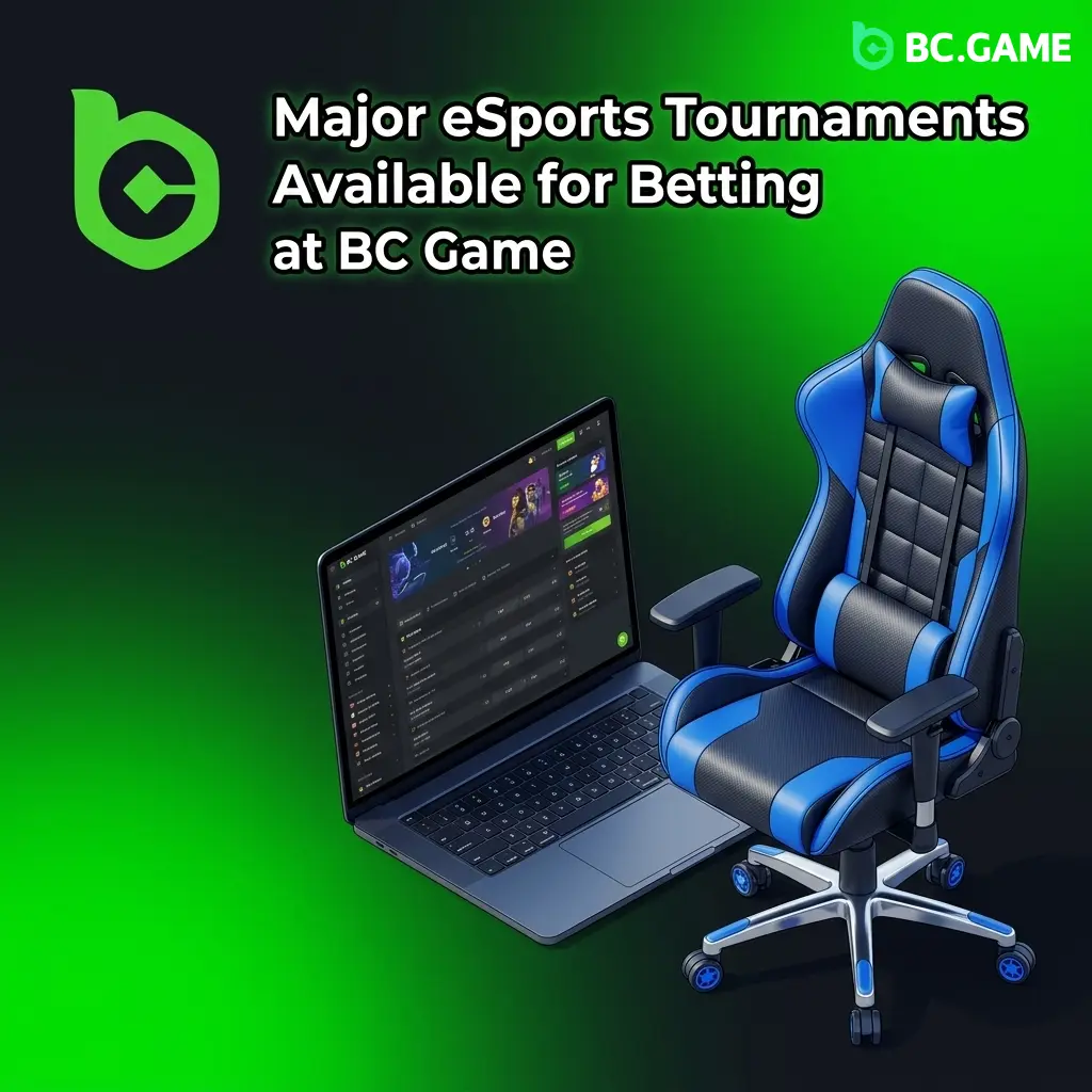 BC Game esports betting coverage showing major tournaments for CS2, Dota 2, LoL, Valorant, and more