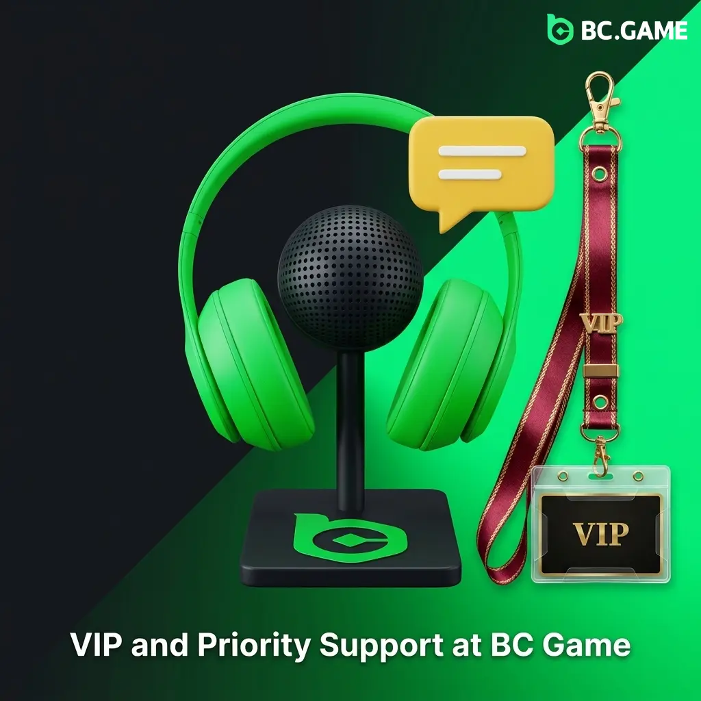 BC Game VIP priority support channel offering faster response times and personalised service for high-value players