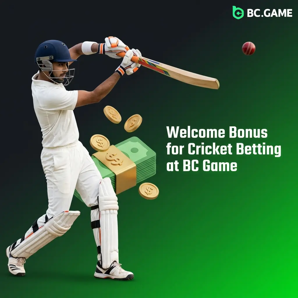 BC Game welcome bonus 180% up to 20,000 BCD for cricket betting including IPL and T20 World Cup in India