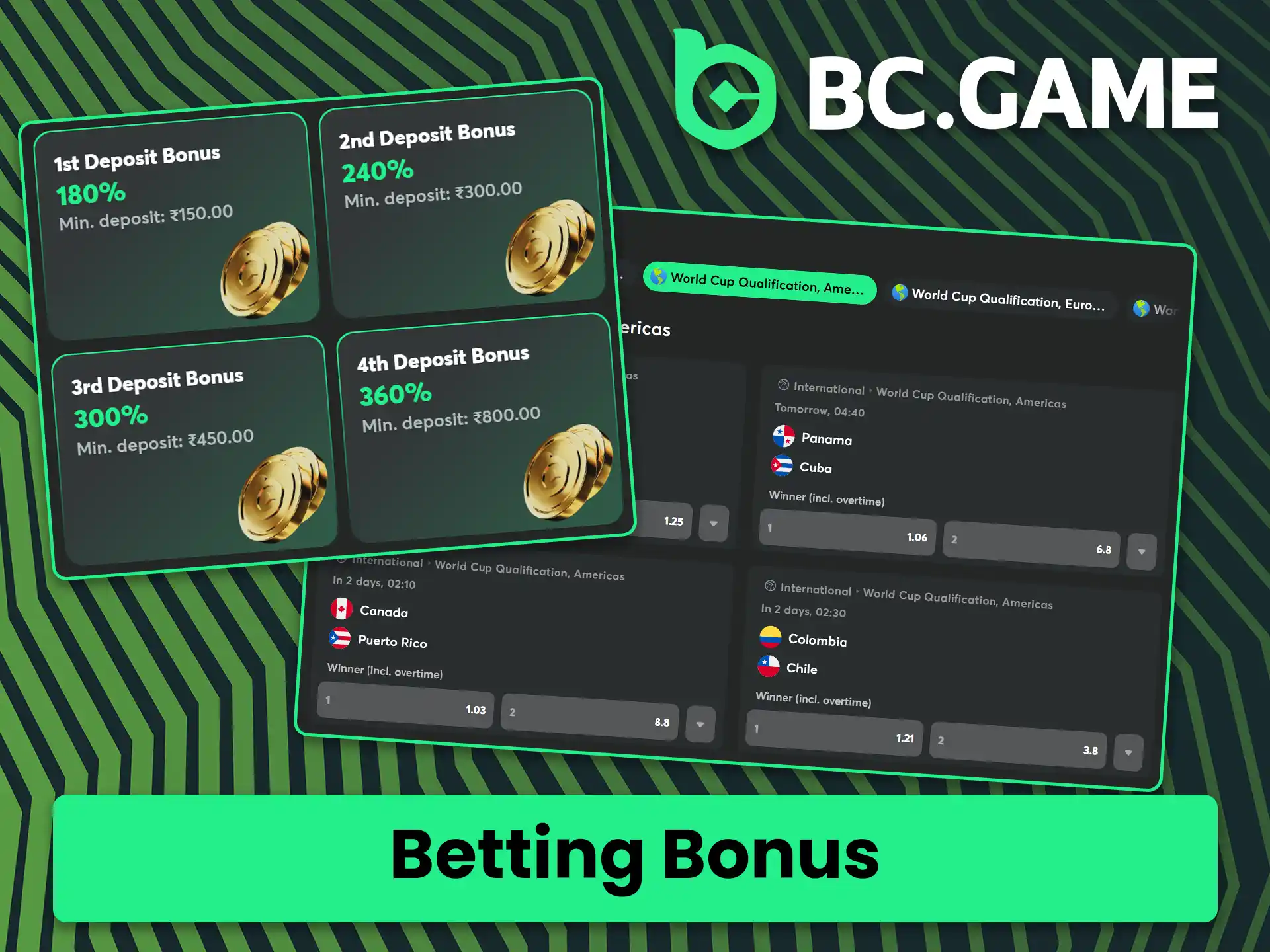 Get a special bonus for basketball betting on BC Game.