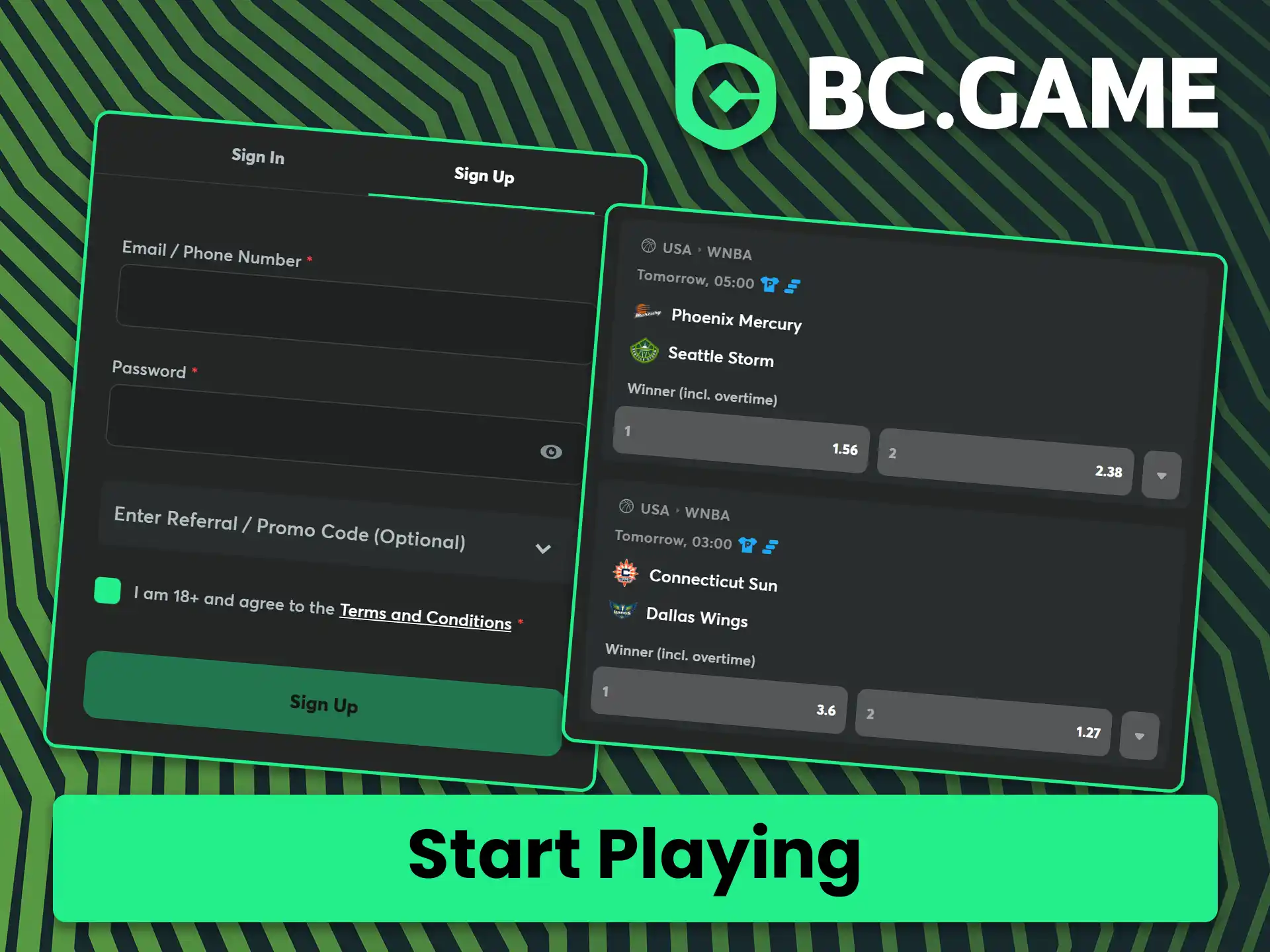 Follow the step-by-step instructions to learn how to start playing on BC Game.