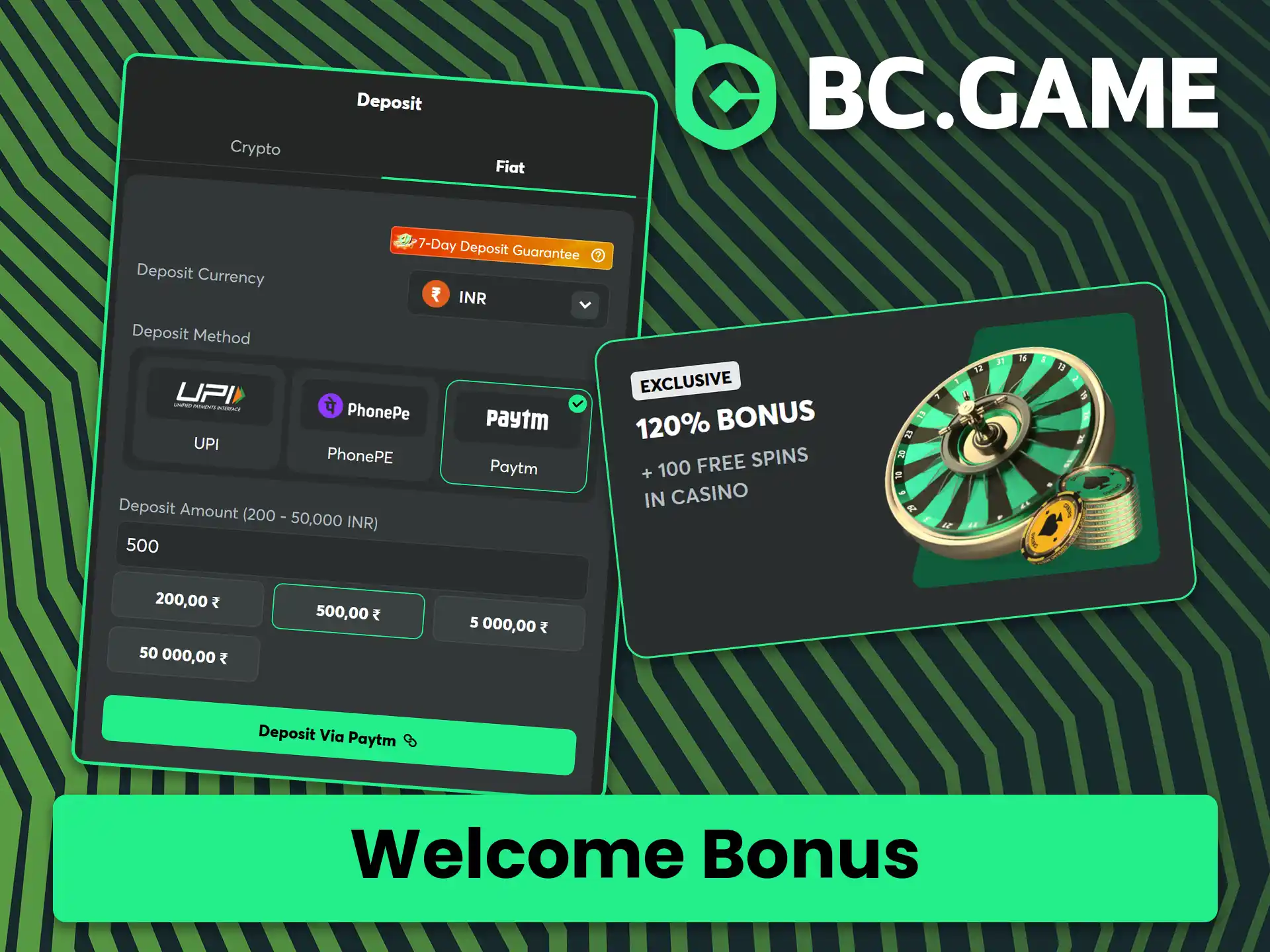 Find out how to get the casino welcome bonus at BC Game.