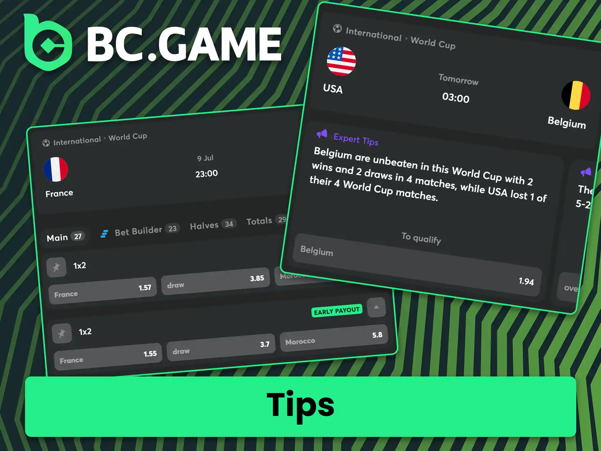 Study the expert recommendations and useful tips for successful football betting on BC Game.