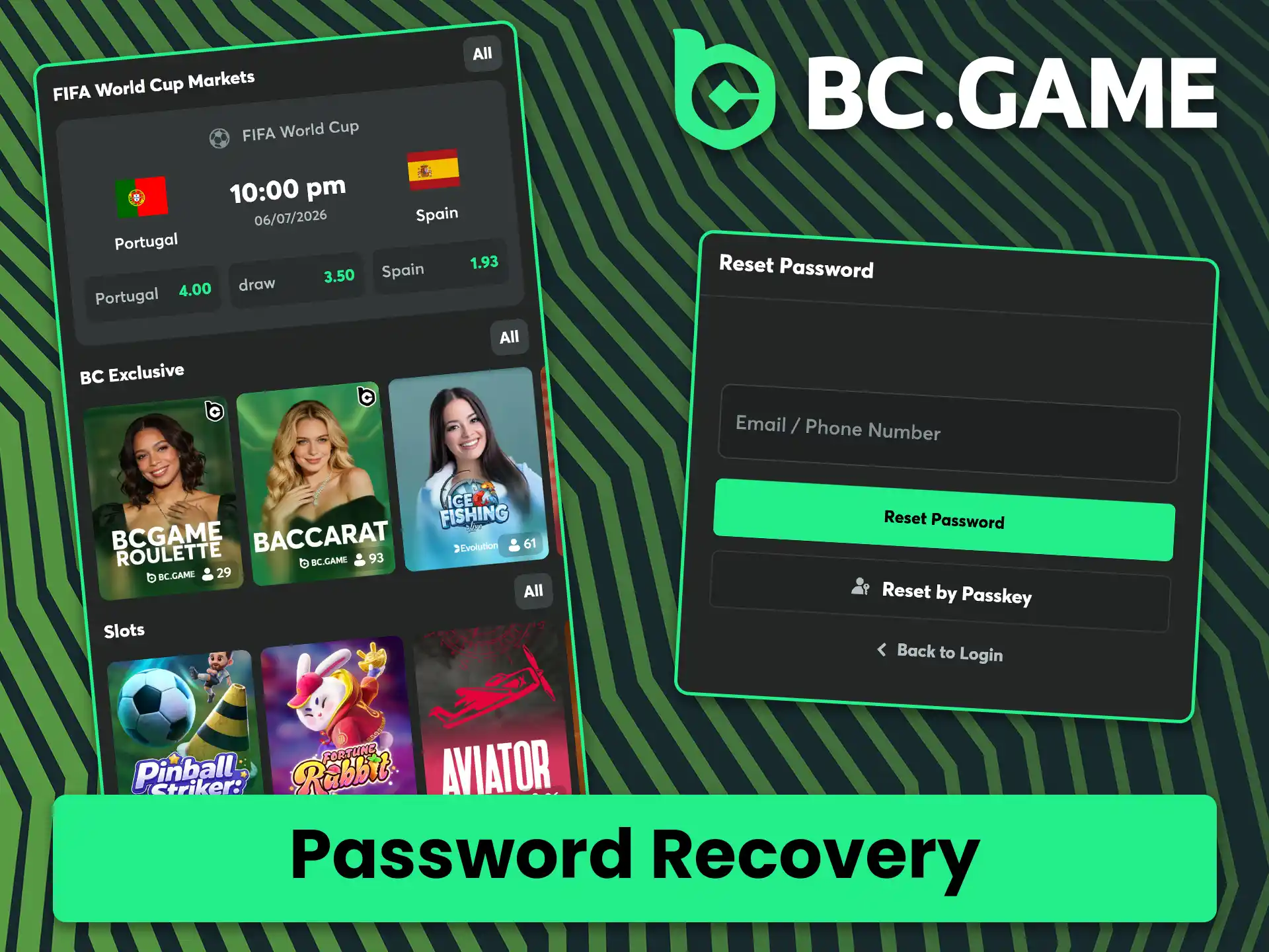 Follow the step-by-step verification guide for recovering a forgotten password on BC Game.