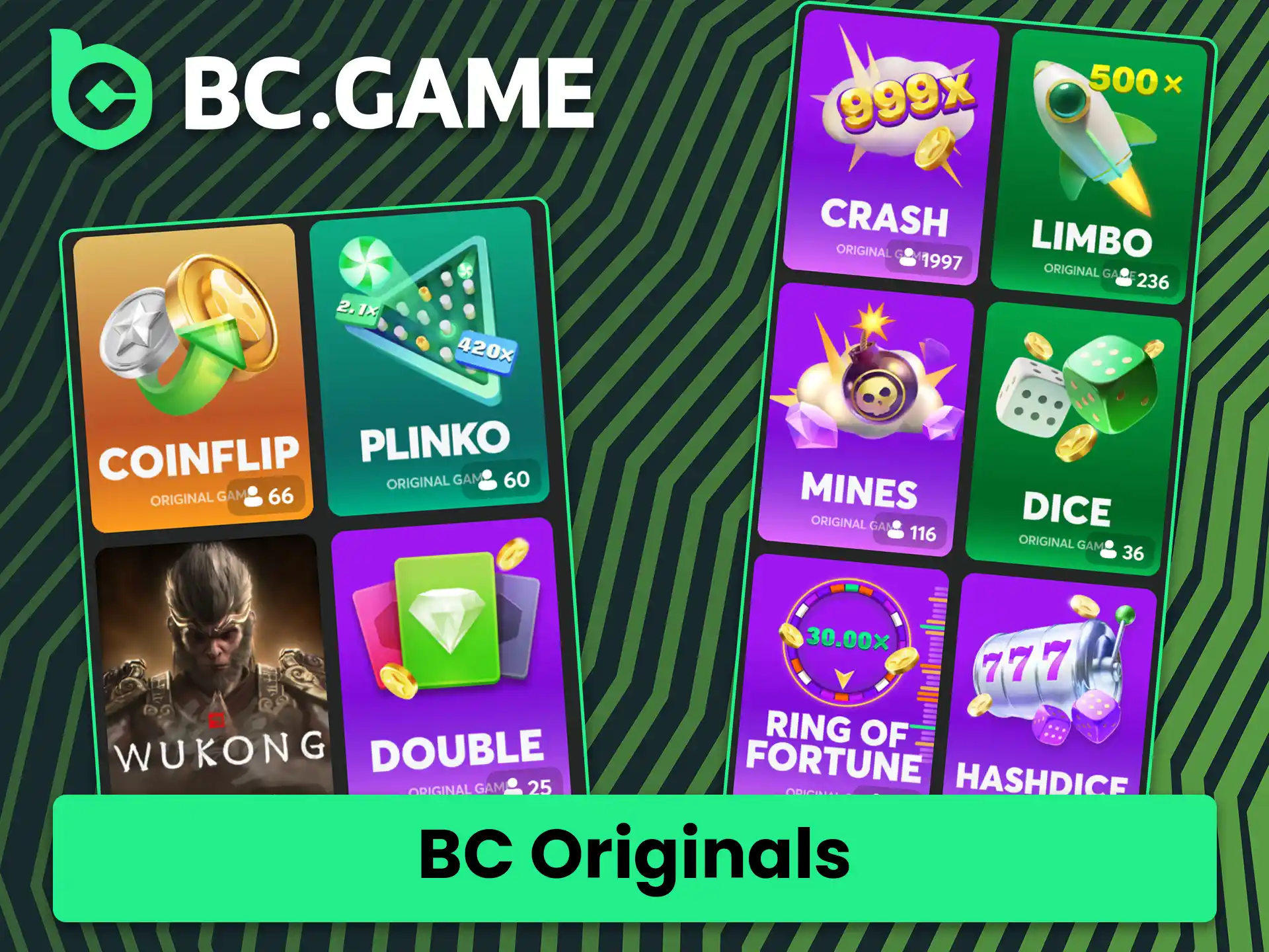 Try BC Game's unique, signature games.